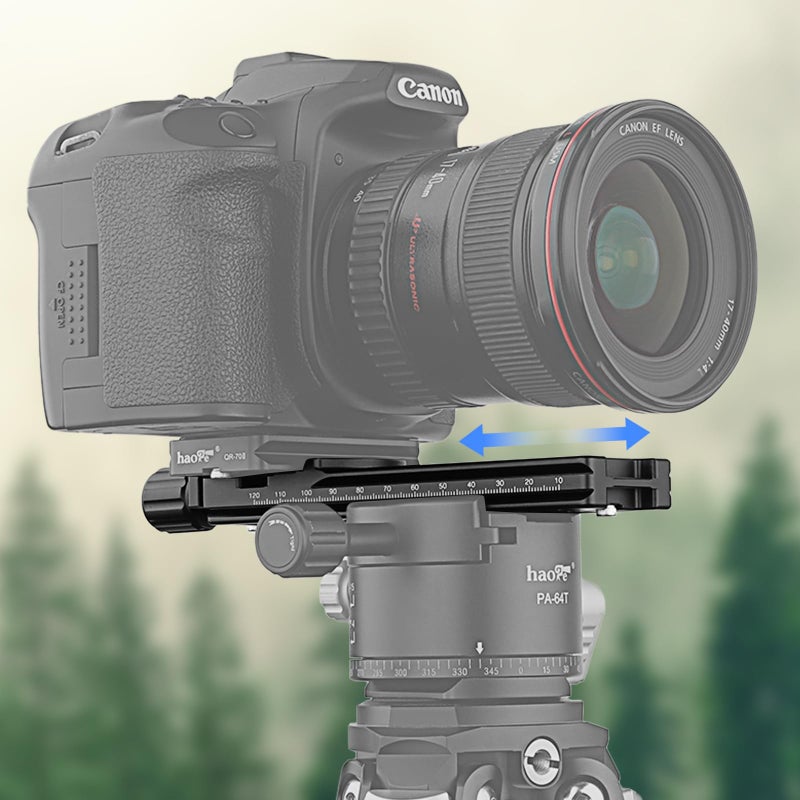 Haoge 140mm Nodal Slide Double Dovetail Focusing Rail Plate with Metal Quick Release Clamp and 60mm Plate for Camera Panoramic Panorama Close Up Macro Shoot fit Arca Swiss RRS Benro Kirk - Image 3
